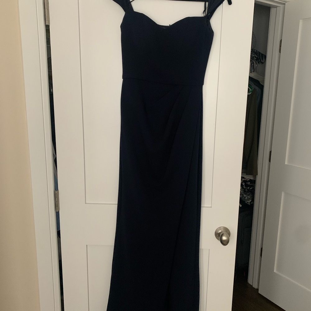 Anthropologie Crepe dress. Navy blue size 2